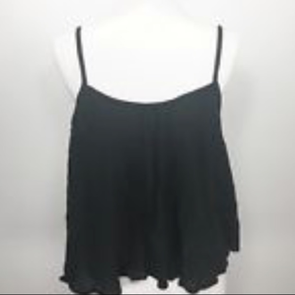 NWT Black flowy cami